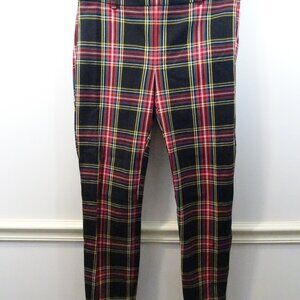 J Crew Women’s Size 2 Classic Black Stewart Tartan Plaid Winnie Pants NWT AT550